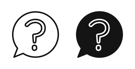 Interrogation icon illustration vector symbol set