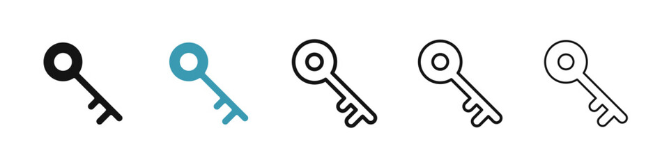 Key icon illustration vector symbol set