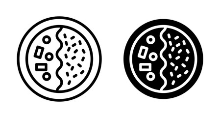 Kare raisu icon illustration vector symbol set