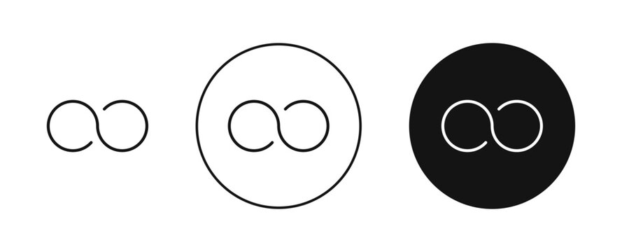 Infinity icon illustration vector symbol set