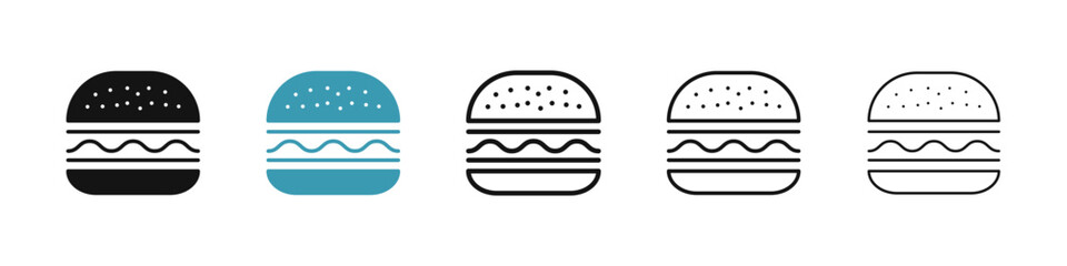 Hamburger icon illustration vector symbol set