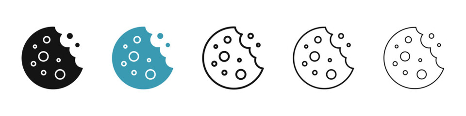 Cookie icon illustration vector symbol set