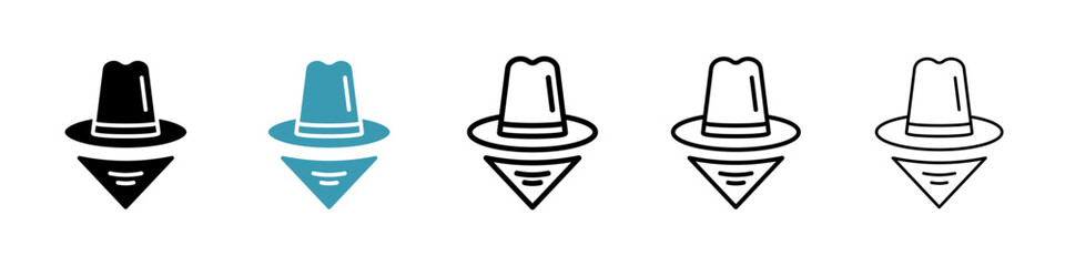 Cowboy icon illustration vector symbol set