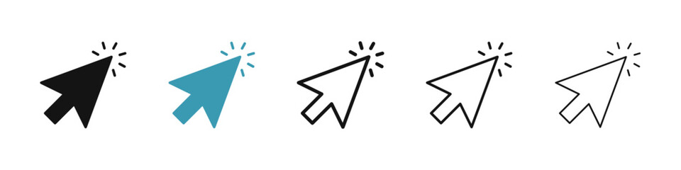 Cursor icon illustration vector symbol set