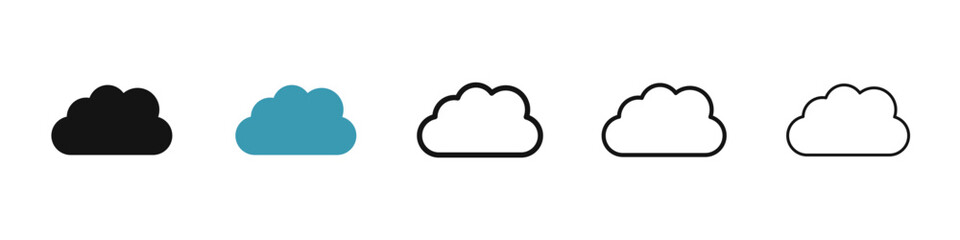 Cloud icon illustration vector symbol set