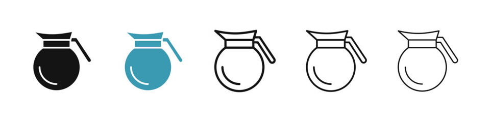 Coffee pot icon illustration vector symbol set
