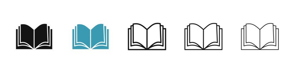Book open icon illustration vector symbol set