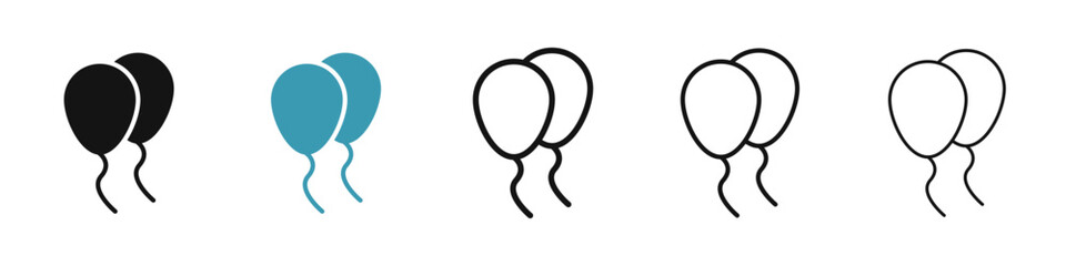Balloons icon illustration vector symbol set © Recoonde
