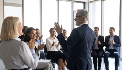 Business meeting, applause