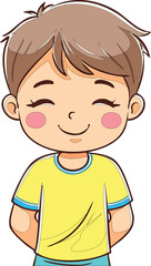 young boy with a big smile