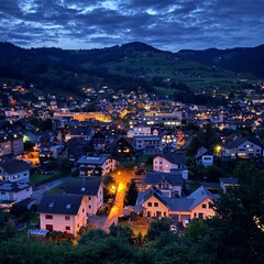 night view of the city of kotor