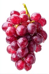 red Grapes cluster, isolated on a pure white background
