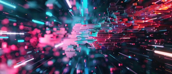 Noise texture digital holographic cyber light reflection futuristic technology hacker broken crack.