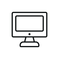 Flat computer icon, ideal for digital work, education, online use, office tools, and tech illustrations.