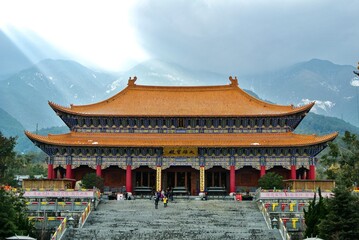 Three Pagodas Temple, palace ancient buildings, Dali, Yunnan, China