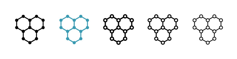Graphene line icon in art style vector