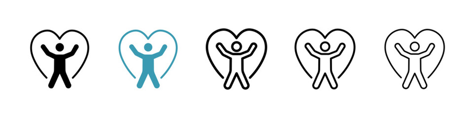 Wellness line icon in art style vector