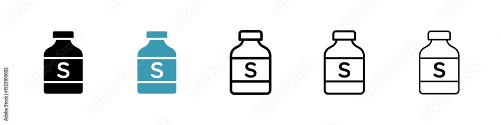 Poster solvent line icon in art style vector