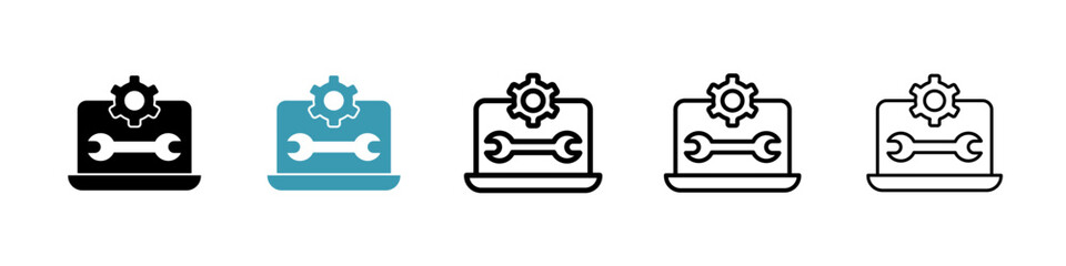 Software Engineering line icon in art style vector