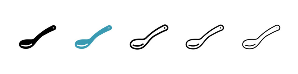 Spoon line icon in art style vector