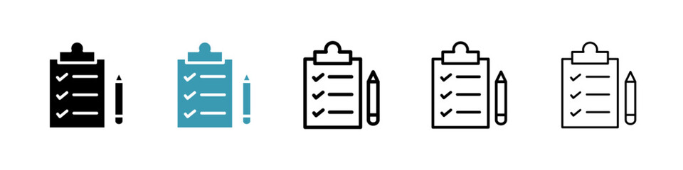 Survey line icon in art style vector