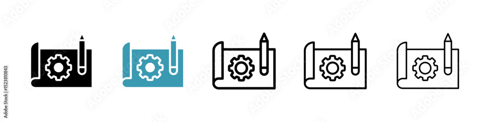 Aufkleber prototyping line icon in art style vector