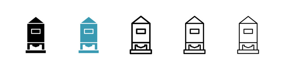 Silo line icon in art style vector