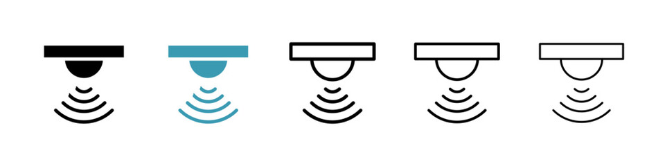 Motion sensor line icon in art style vector