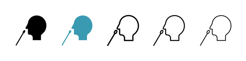 Nasal swab line icon in art style vector
