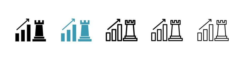Marketing strategy line icon in art style vector