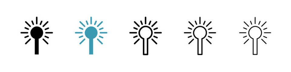 Laser beam line icon in art style vector