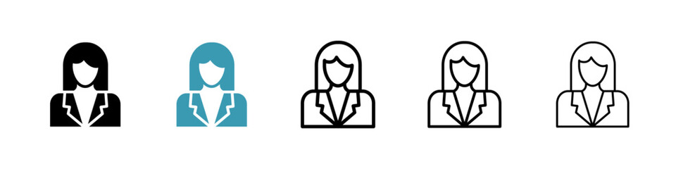 Lawyer line icon in art style vector