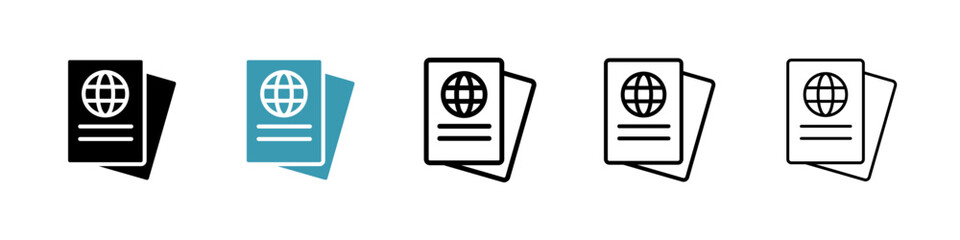 Immigration line icon in art style vector