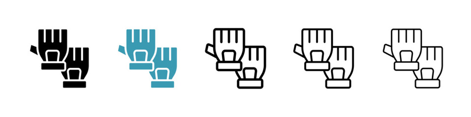 Fitness Gloves line icon in art style vector