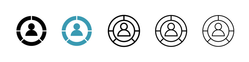 Demographics line icon in art style vector