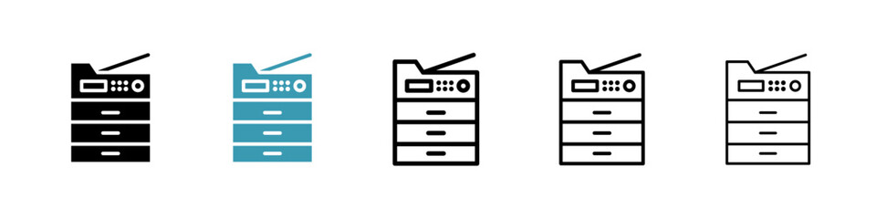 Copier line icon in art style vector