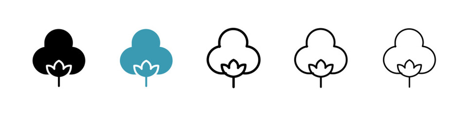 Cotton line icon in art style vector