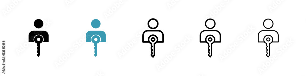 Poster authentication line icon in art style vector