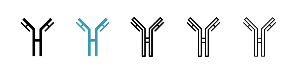 Antibody line icon in art style vector