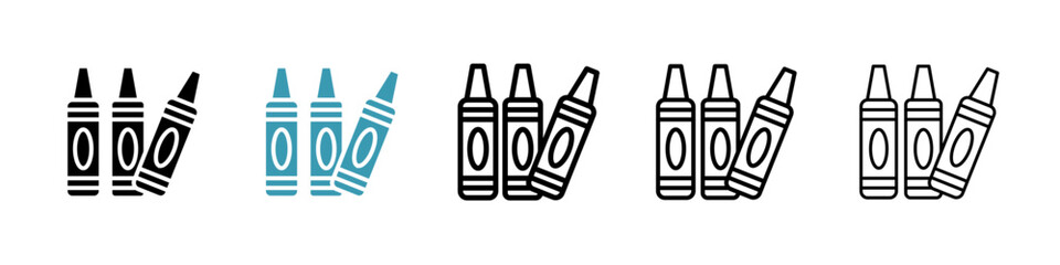 Crayon line icon in art style vector