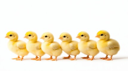Baby Chicks in a Row. (1)