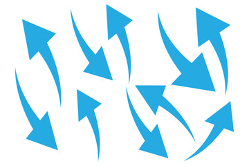 Curved arrow icons set. curved arrows. arrow symbol collection. vector