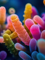 Microscopic bacteria. AI.