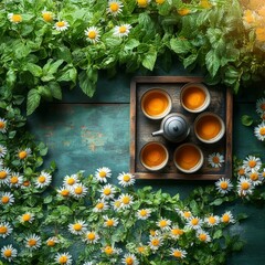 Chamomile Tea with Daisies