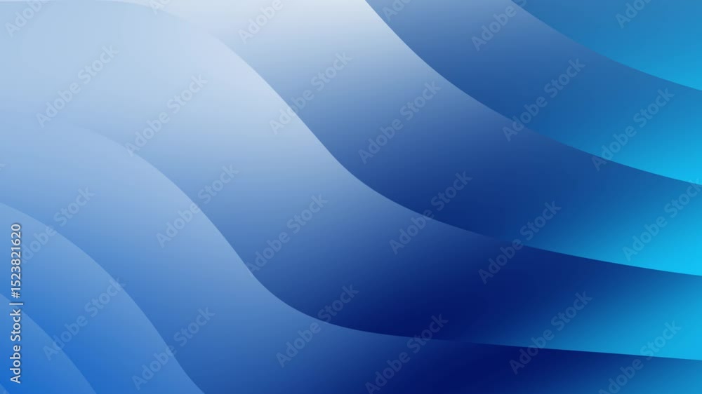 Poster abstract animated background with soft flowing blue waves moving diagonally, creating a smooth futur