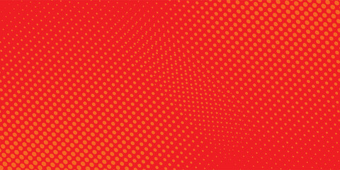 Dots halftone orange color pattern gradient texture with technology digital background. Dots pop art comics with summer background modern halftone