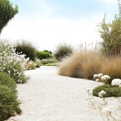 Gravel Path with Ornamental Grasses