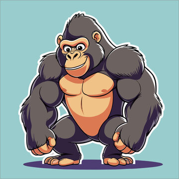 Cartoon zorilla vector flat