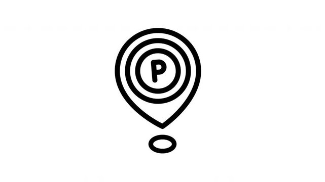 parking minimalist stroke animation