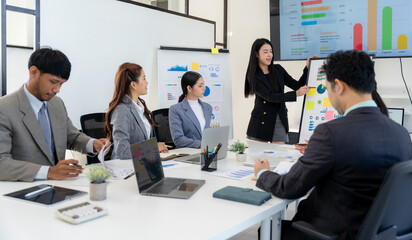 Business Presentation in Modern Office